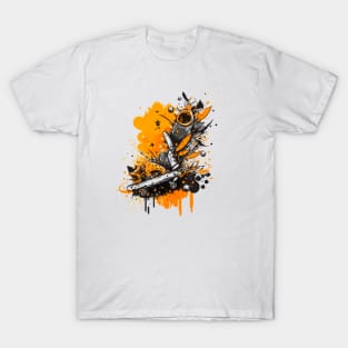 Abstract Chaos Skater Skateboard Surf Design T-Shirt